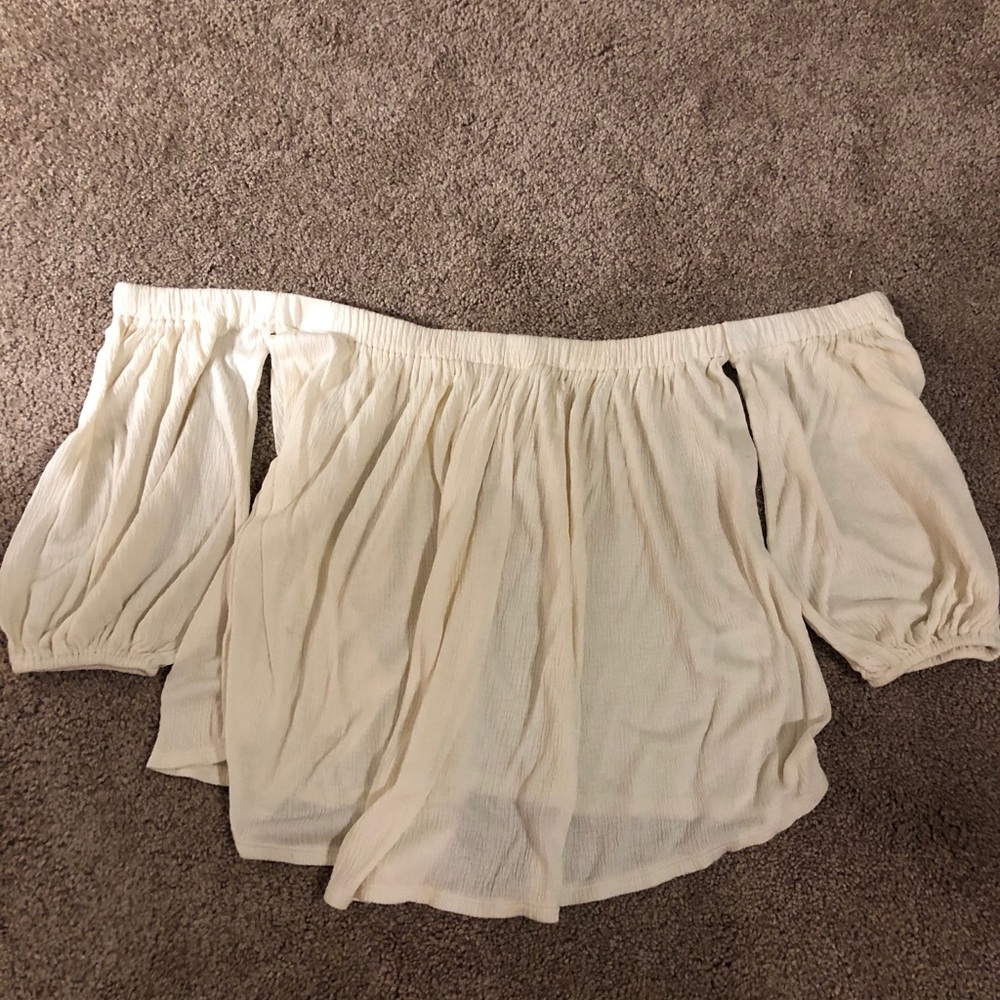 Ella moss cream strapless top